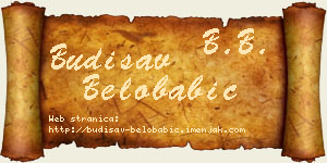 Budisav Belobabić vizit kartica
